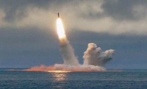 Russian Submarine Fires Kalibr Cruise Missile from Sea of Japan