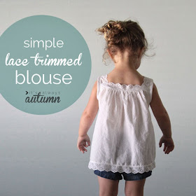 Lace trimmed DIY top