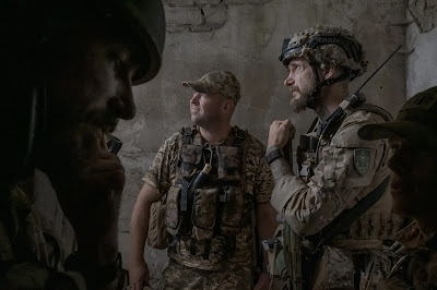 Azov Battalion members near Zaporizhzhia eastern Ukraine on July 21. Credit Mauricio Lima NYT