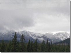 Cloud shrouded mountains