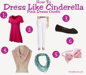 How to dress like Cinderella in her Pink Dress by KandyKreations