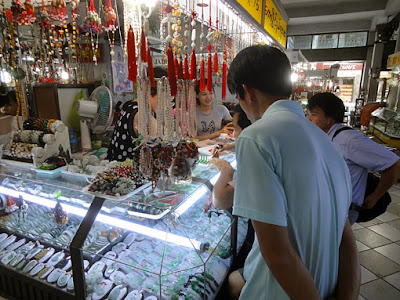 Bogyoke Market Jadeite Shop with jewelry