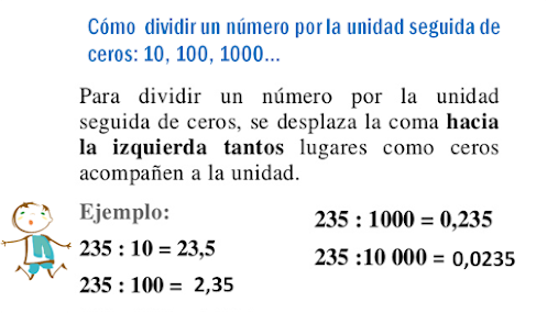 Los matemágicos de 5º: Multiplicar y dividir por la unidad seguida de ceros