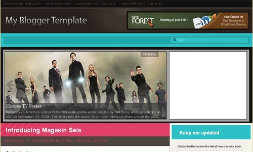 Free Blogger Template 2009: Premium Blogger Template, Magazine, Web 2 Style, Converted from wordpress, 1, 2, 3 Column Blogspot xml Template 