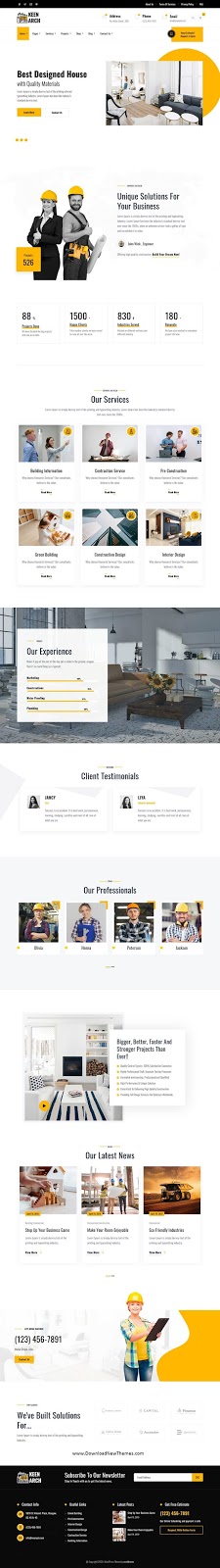 Building & Construction Premium WordPress Template