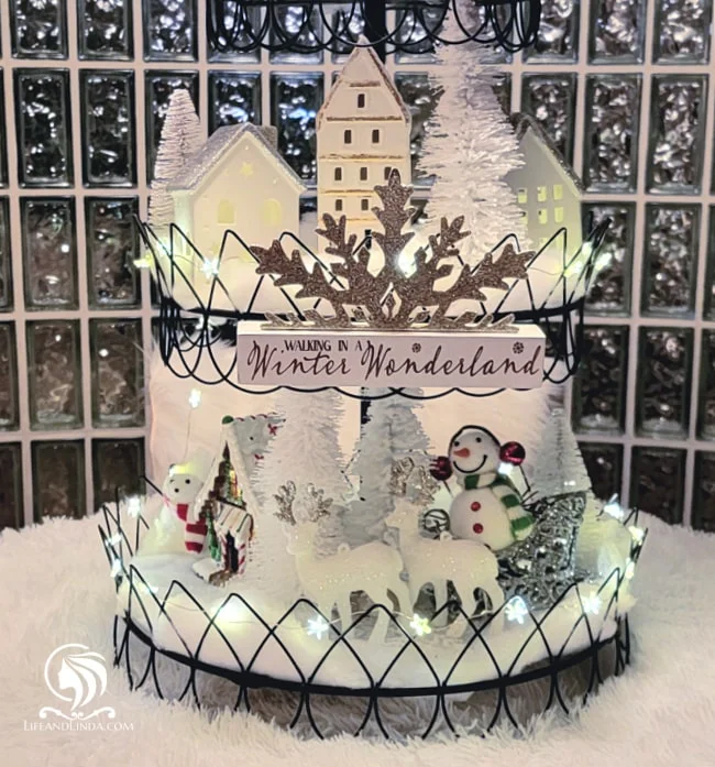 Winter Tray Decor - how to create a beautiful sparkling wonderland - Mantel  and Table