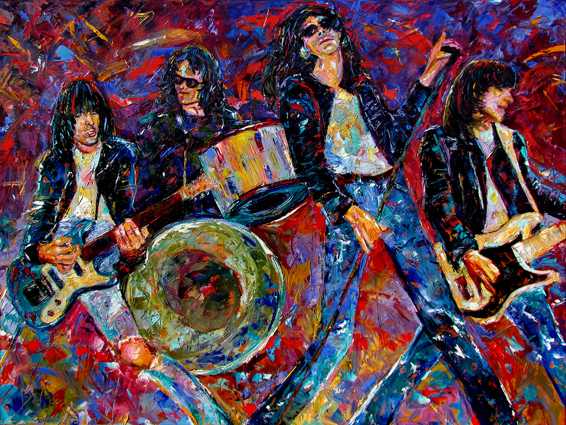 Debra Hurd Original Paintings AND Jazz Art  The Ramones 