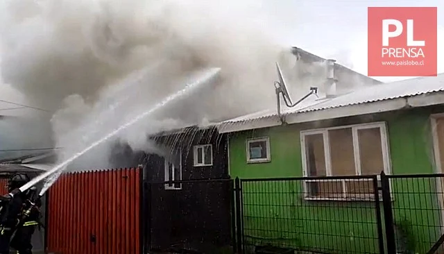 Osorno: incendio deja a una familia damnificada