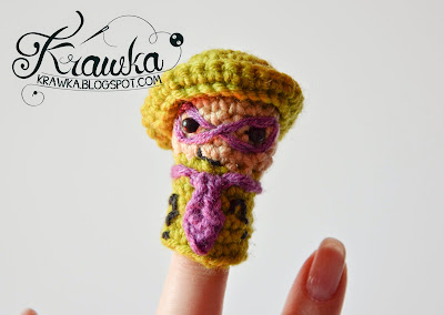 Krawka: Set of crochet finger puppets -  super Villains from Batman: Riddler