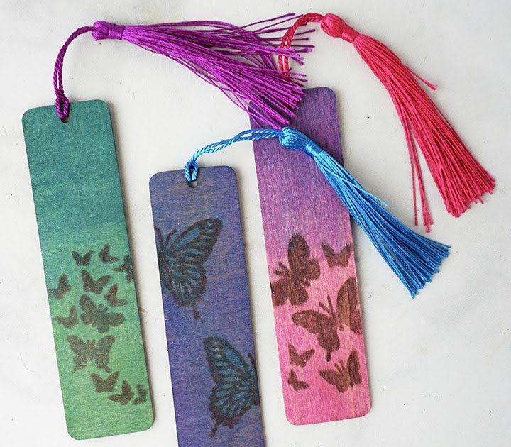 Butterfly Wood Burned Bookmarks
