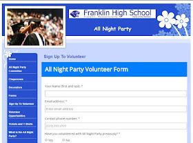 Volunteers needed for the Franklin High School All Night Party