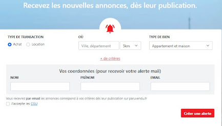 La création d’une alerte immo