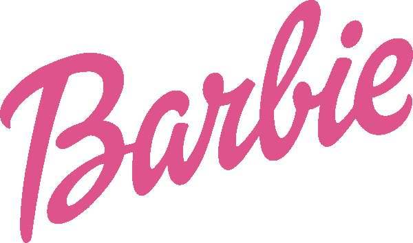 barbie logo background. Barbie logo being black?