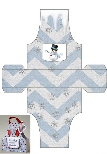 Merry Christmas: Free Printable Apron Shapped Box.