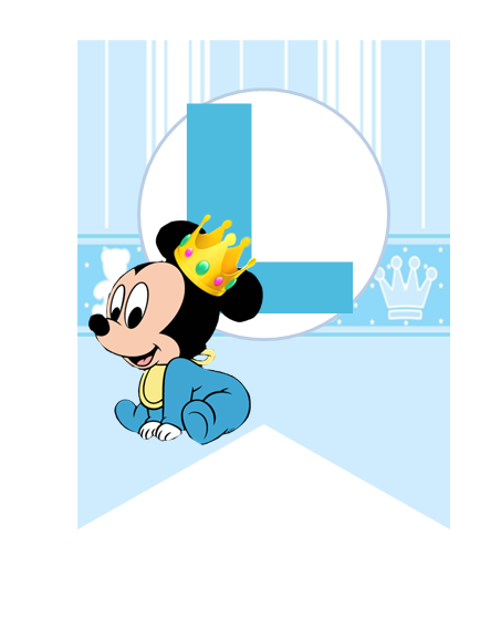 Kits Imprimibles Gratis Banderines Y Topers Mickey Mouse Bebe Rey