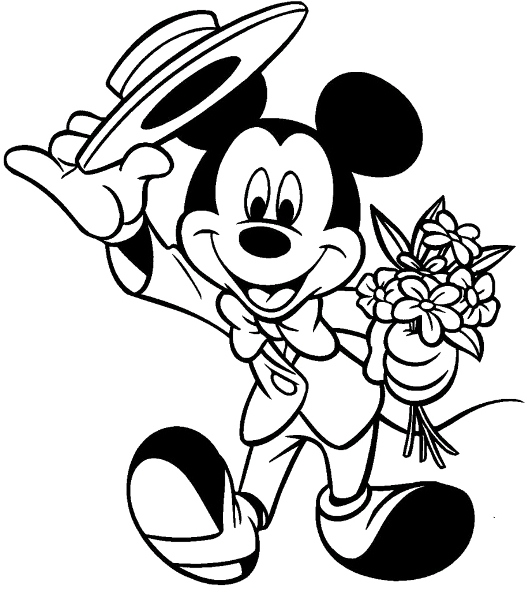 20 Sketsa  Mewarnai Gambar Kartun Mickey  Mouse  Yang Lucu