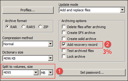 RAR Recovery Record
