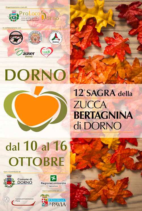 Sagra della Zucca Bertagnina dal 10 al 16 Ottobre Dorno (PV)