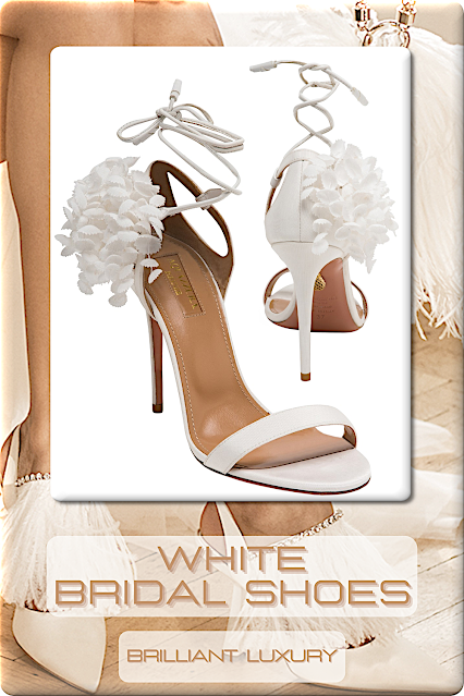 ♦White Bridal Shoes #shoes #aquazzura #jimmychoo #casadei #christianlouboutin #bridalshoes #white #brilliantluxury