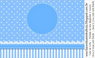 Light Blue with Stripes and Polka Dots: Free Printable Candy Bar Labels.