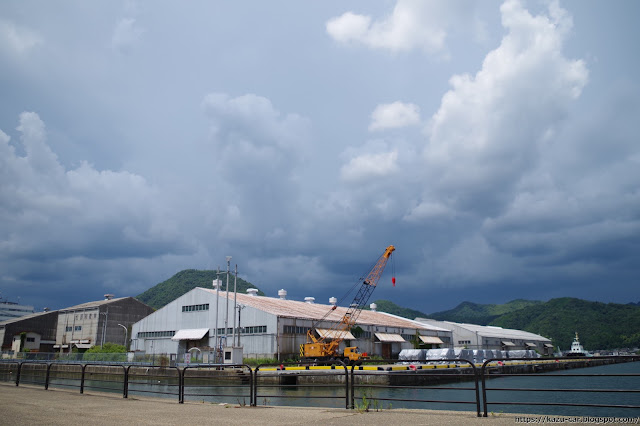 撮影場所に着いた時にはこの雲行き、この後すぐに雷雨に見舞われました。