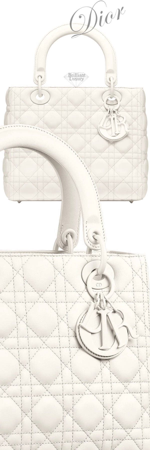 ♦Dior Lady Dior matte latte top handle bag #dior #bags #brilliantluxury