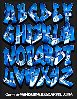 25 Graffiti fonts a - z colour galleries