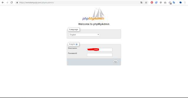 masuk ke phpmyadmin