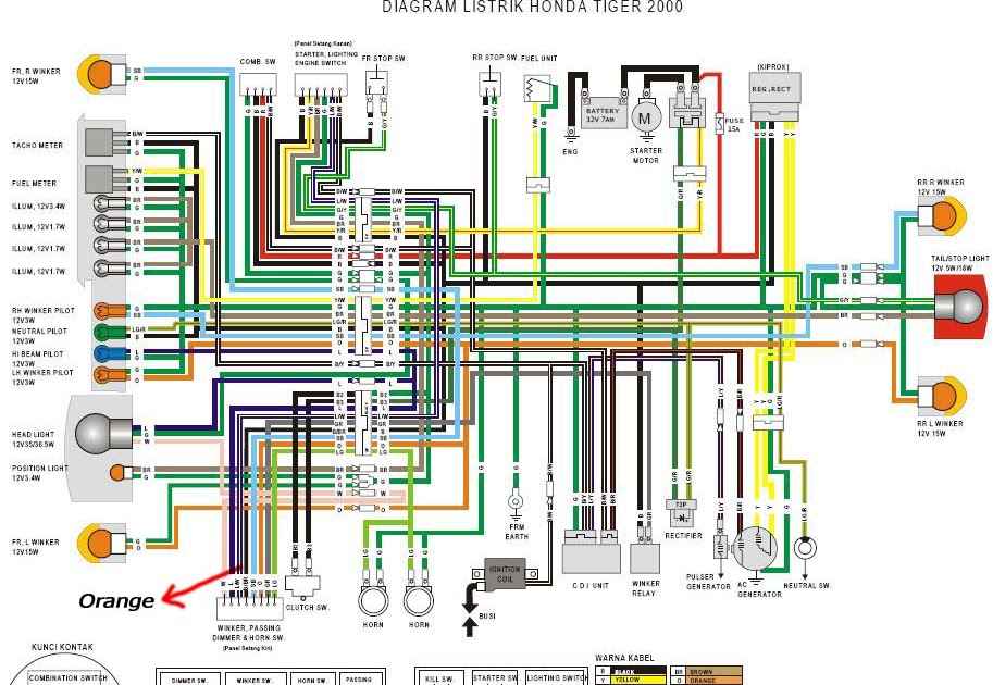 diagram listrik honda tiger 2000 ~ arzak.GO.blog