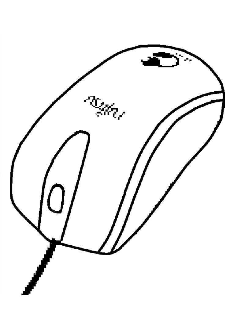 Mewarnai Gambar Mewarnai Gambar Sketsa Mouse Komputer