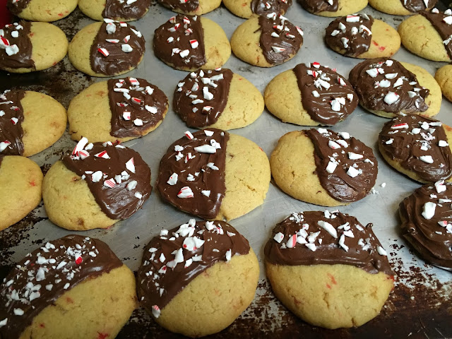 Chocolate Coated Peppermint Cookies