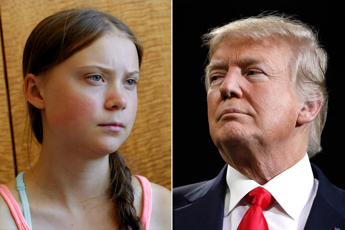 Ironically, this is how Greta Thunberg said goodbye to Donald Trump