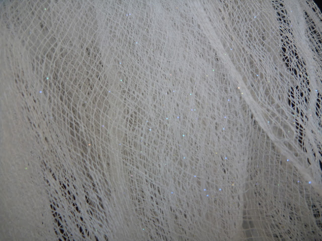 Glittery Cheesecloth Ghost Closeup