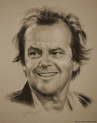 Black and White pencil drawing of Celebrities