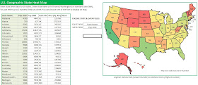 Excel Heat Map Template - indzara US Heat Map