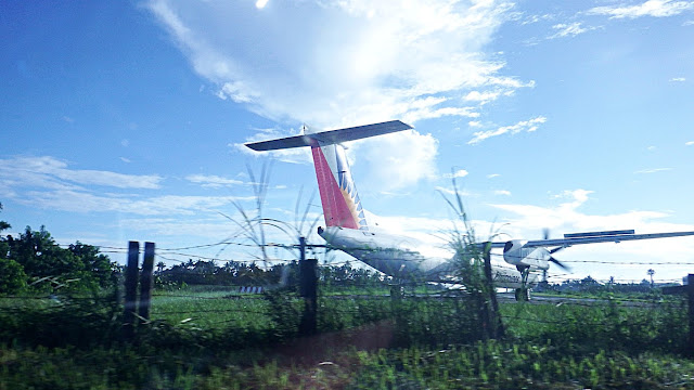 PAL aircraft about to take-off at runway 04 of Catrman Northern Samar