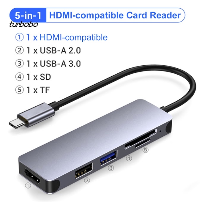 [ turbobo.vn ] Turbobo Dây Cáp Chuyển Đổi Dữ Liệu USB Type-C Sang HDMI Cho Văn Phòng