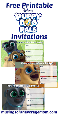 puppy dog pals birthday invitations