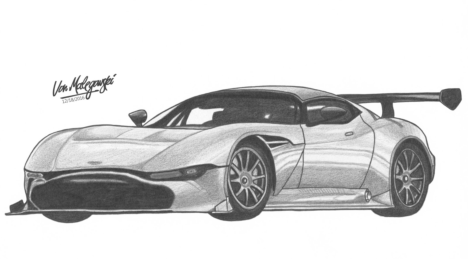 Aston Martin Vulcan Drawing ~ VonMalegowski