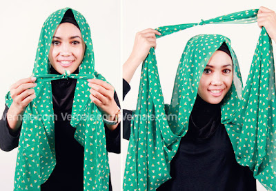 Cara Memakai Hijab Jilbab Pashmina Styles Chiffon Modern Dalam 3 Langkah