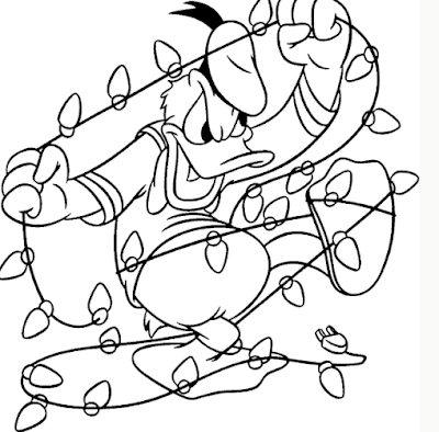 donald duck christmas coloring pages 3