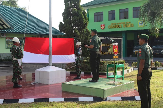 PERINGATI HARI KESADARAN NASIONAL KODIM 0726/SUKOHARJO GELAR UPACARA BENDERA