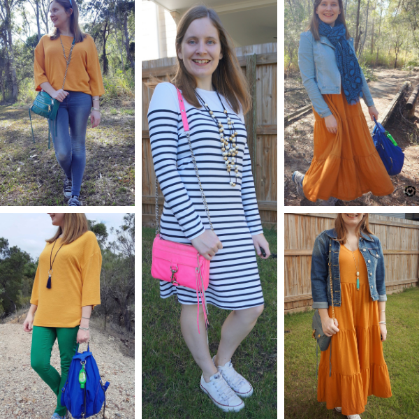 spring wardrobe updates what I bought kmart opshop maber tiered maxi dress dolman marigold top stripe dress | away from blue