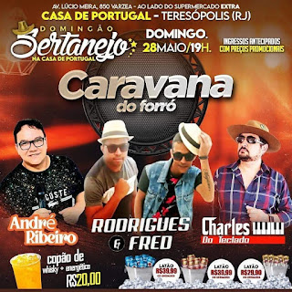 Dia 28-05 Domingão Sertanejo na Casa de Portugal de Teresópolis