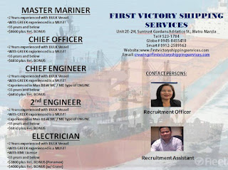 available seaman career for Filipino crew work at bulk carrier ships joining