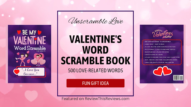 A Review of Valentine's Day Word Scramble Activity Book - Be My Valentine