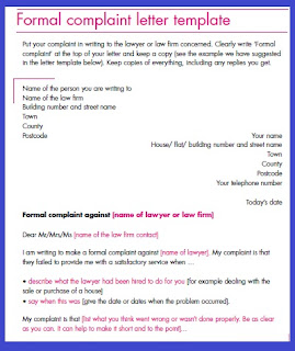 formal complain letter template to lawyer pictures | formal complain letter template images