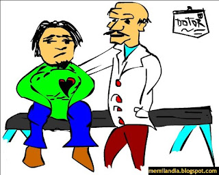 Medico y paciente enfermo del corazón