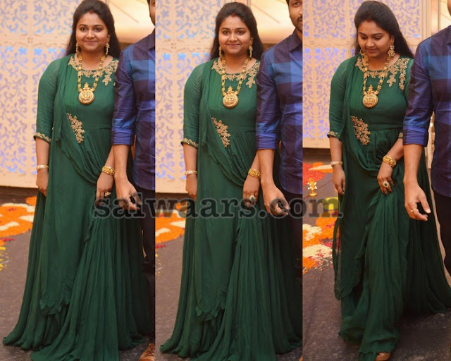 Reshma Gopichand Green Floor Length Salwar