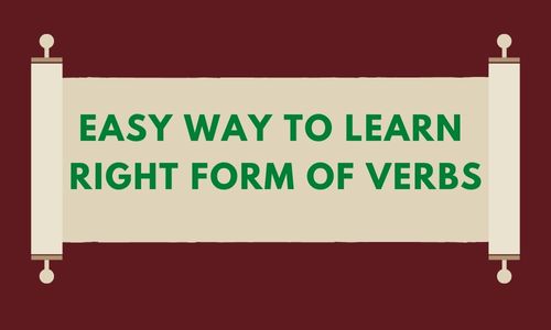 Right form of verbs